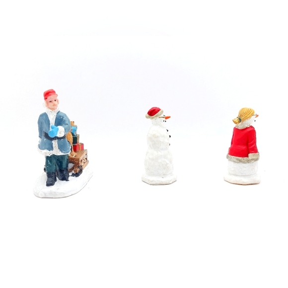Vtg‎ Christmas Village Figurines Lot of 3 - Picture 2 of 4